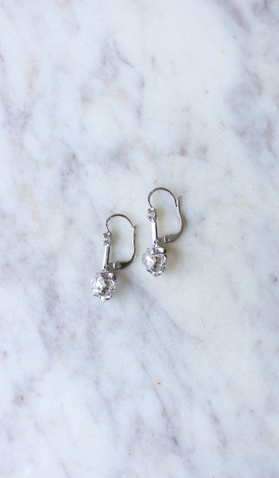 1.20 Carat Diamond Sleepers in White Gold - Galerie Pénélope