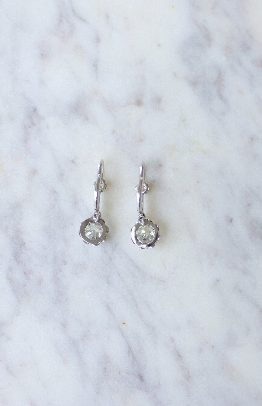 1.20 Carat Diamond Sleepers in White Gold - Galerie Pénélope