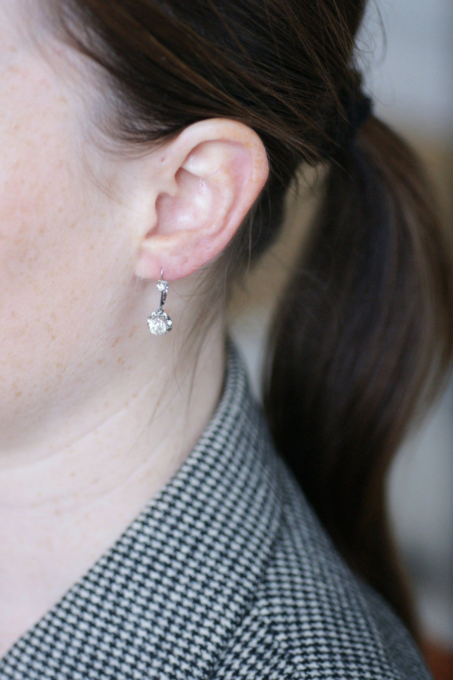 1.20 Carat Diamond Sleepers in White Gold - Galerie Pénélope