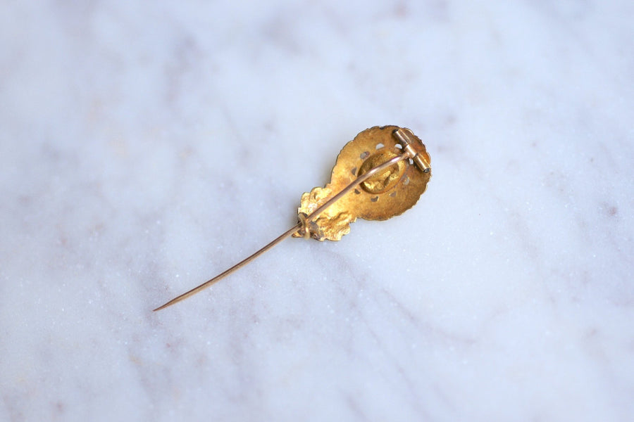 Antique pin in 18Kt gold, early 19th Century - Galerie Pénélope