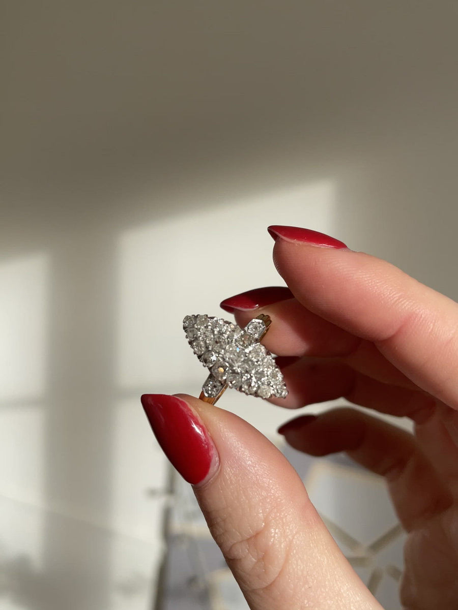 Antique Marquise ring with diamonds