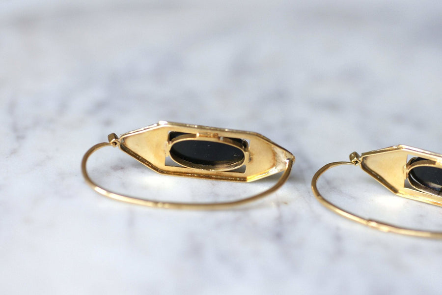 Large cameo Art Deco earrings - Galerie Pénélope