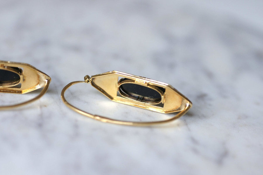 Large cameo Art Deco earrings - Galerie Pénélope