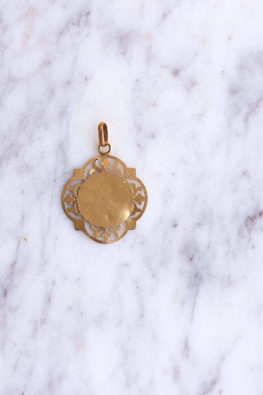 Antique gold Virgin Mary medal - Penelope Gallery
