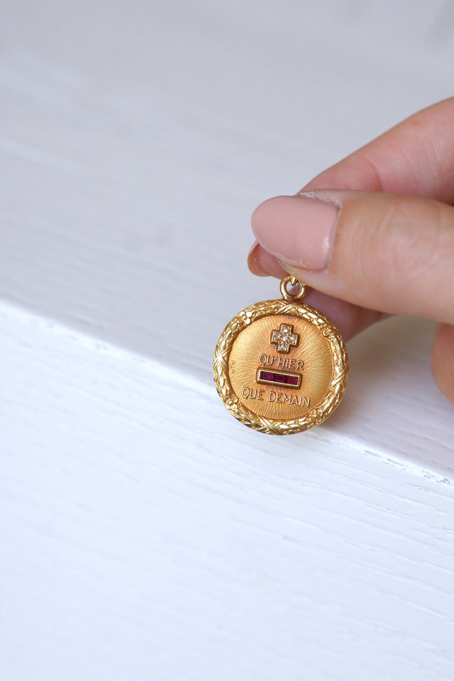 Augis gold and diamond love medal - Penelope Gallery