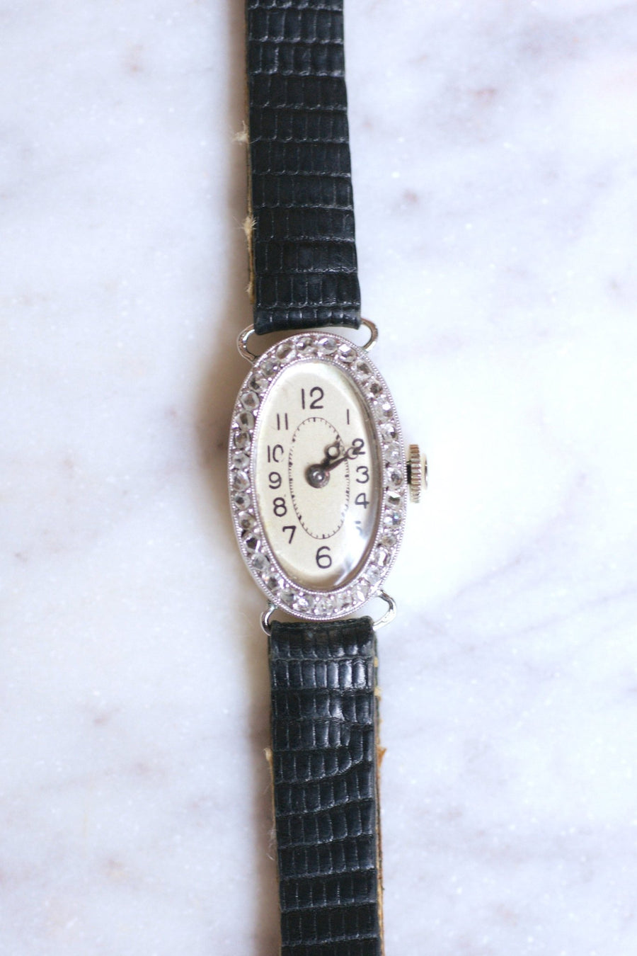 Art Deco gold and diamonds lady's watch - Galerie Pénélope