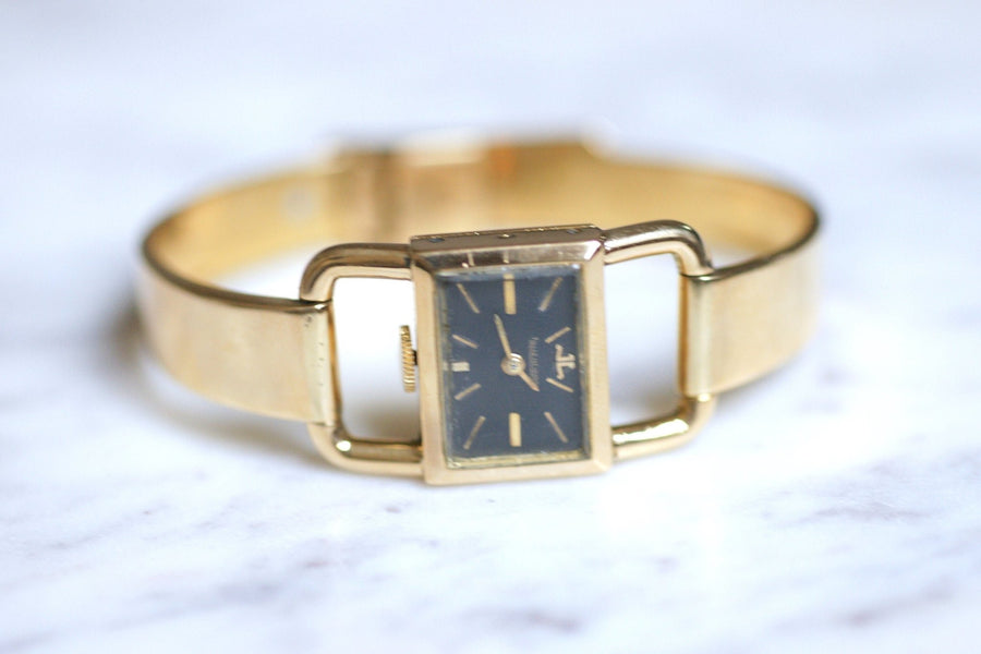 LeCoultre LeCoultre for Hermès ladies' mechanical watch in gold, 1970's - Galerie Pénélope