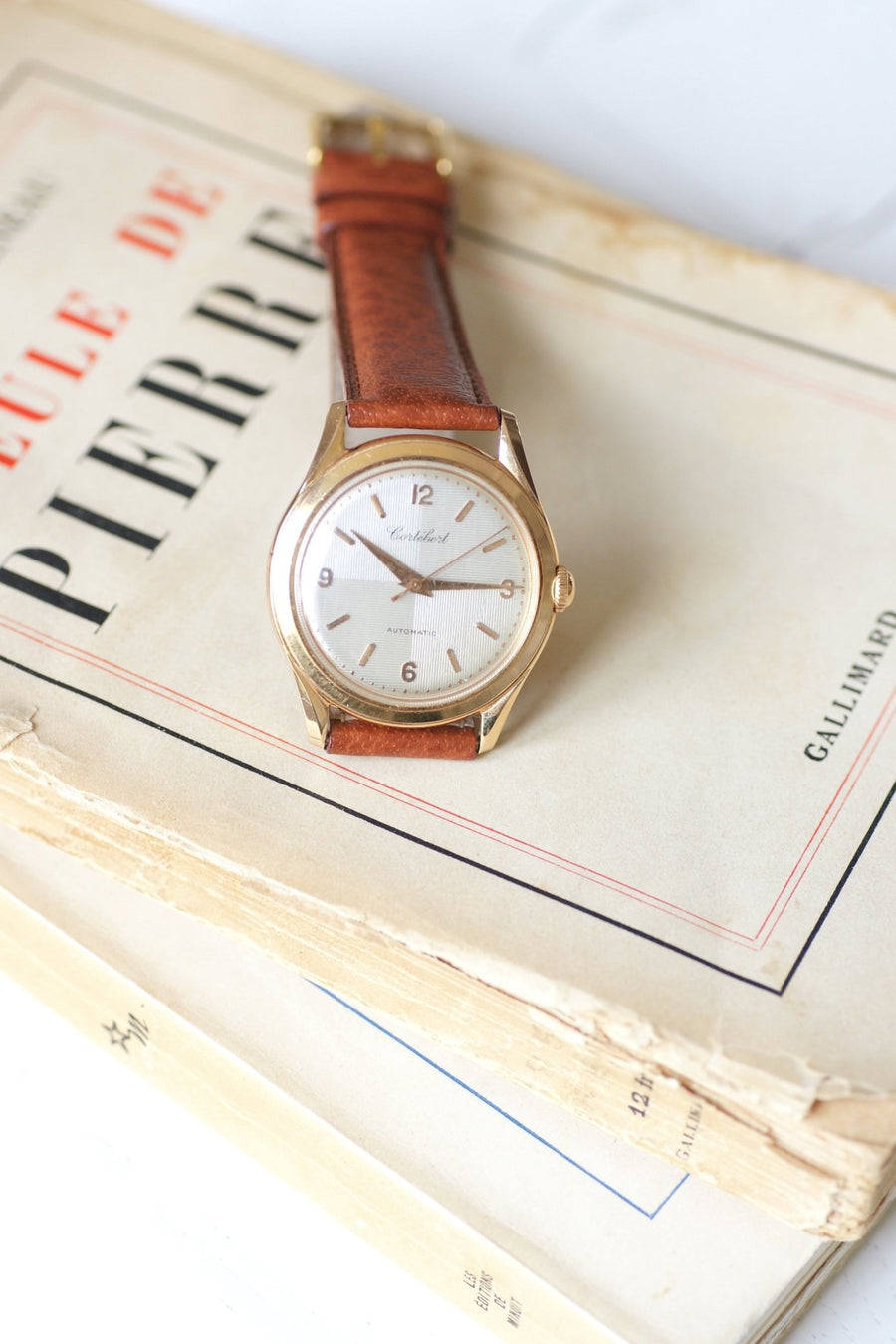 Vintage Cort bert watch in pink gold automatic Penelope Gallery