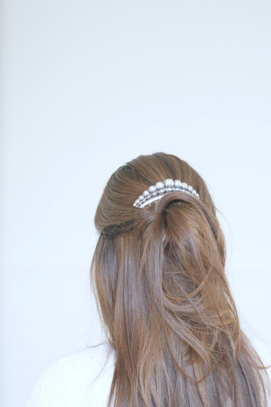 Antique hair comb, silver tiara - Penelope Gallery