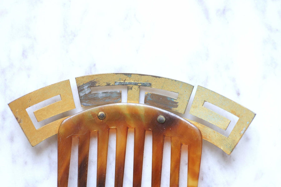 Antique hair comb with Greek tiara - Penelope Gallery