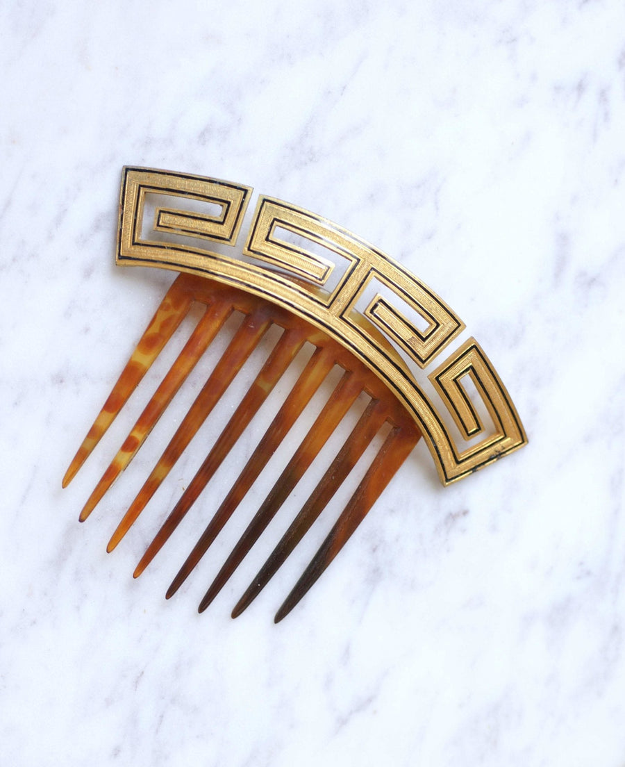 Antique hair comb with Greek tiara - Penelope Gallery