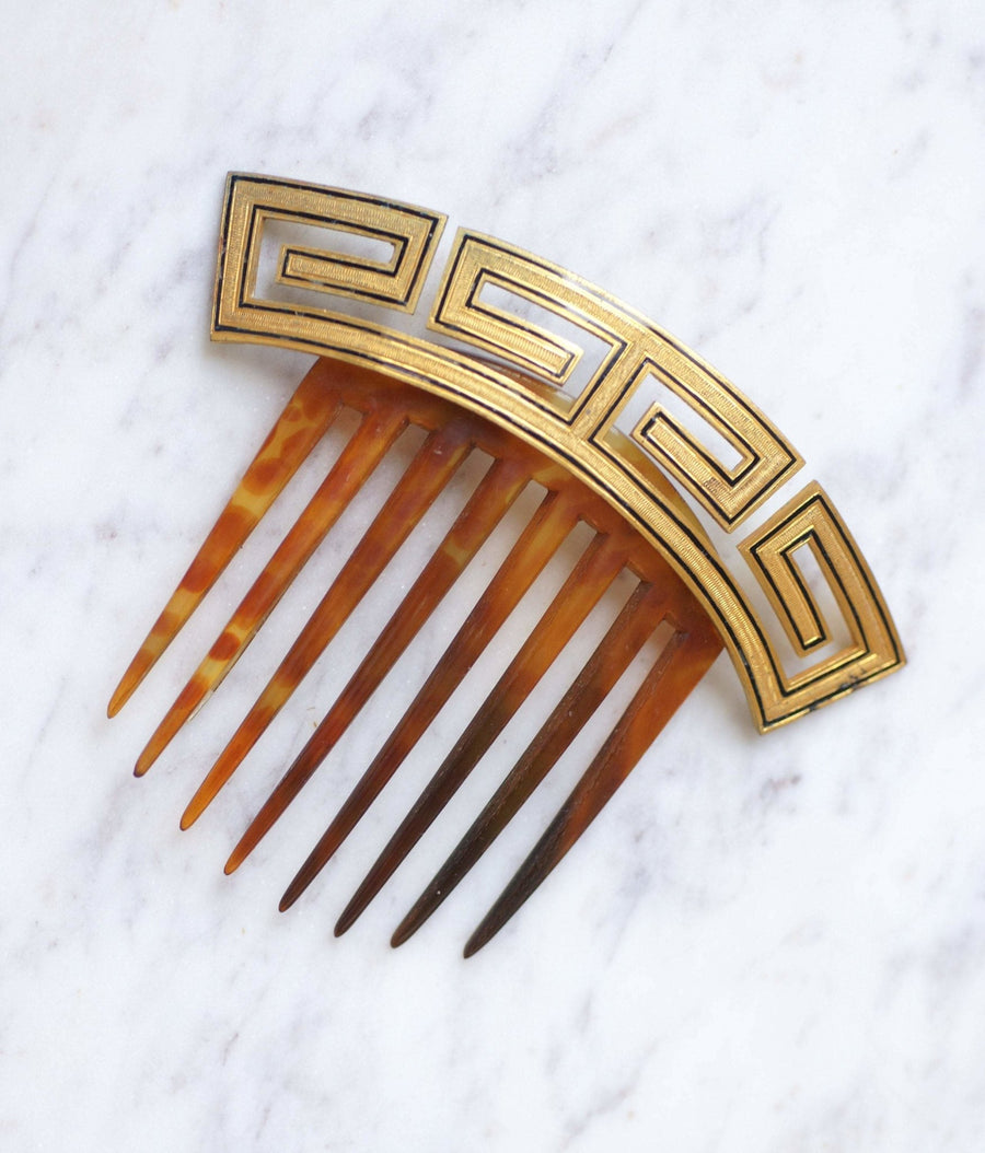 Antique hair comb with Greek tiara - Penelope Gallery