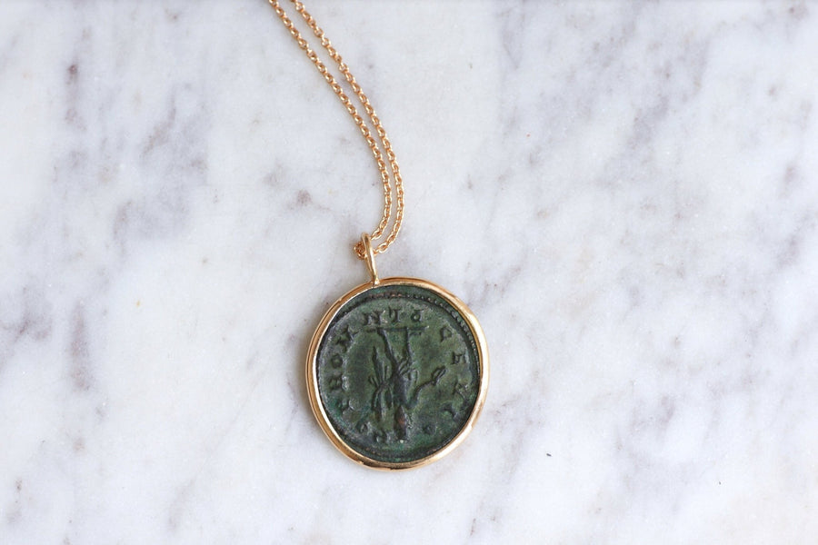 Pendant necklace Roman coin Maximian Hercules - Penelope Gallery