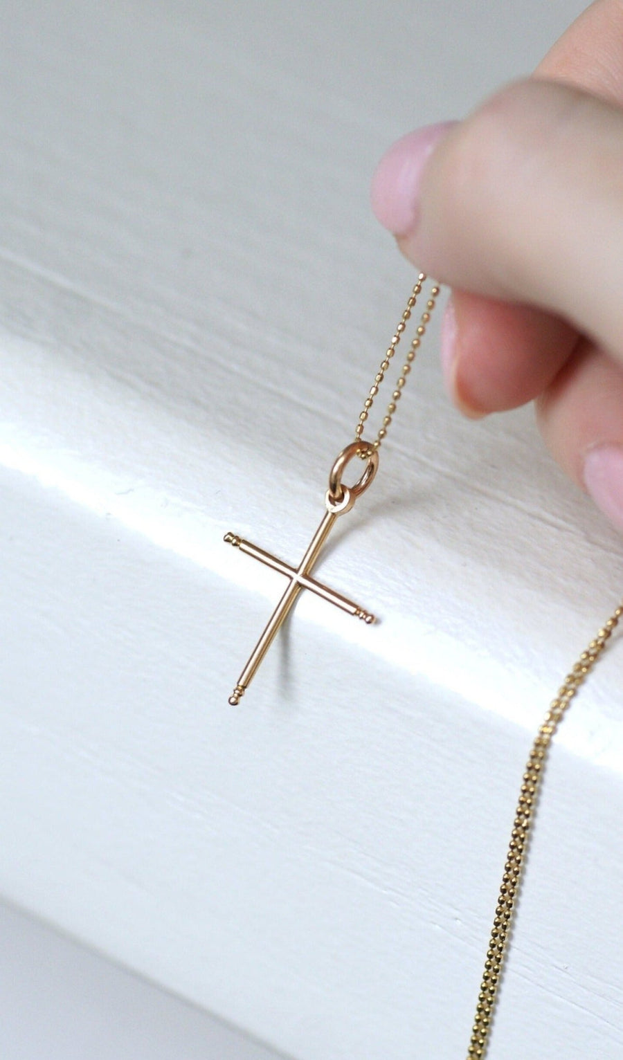 Antique gold cross pendant - Penelope Gallery