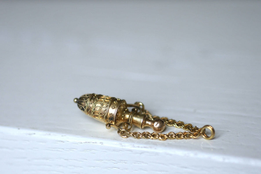 Gold amphora salt bottle pendant - Penelope Gallery
