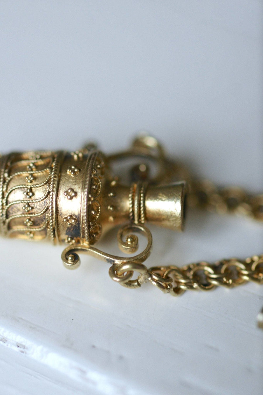 Gold amphora salt bottle pendant - Penelope Gallery