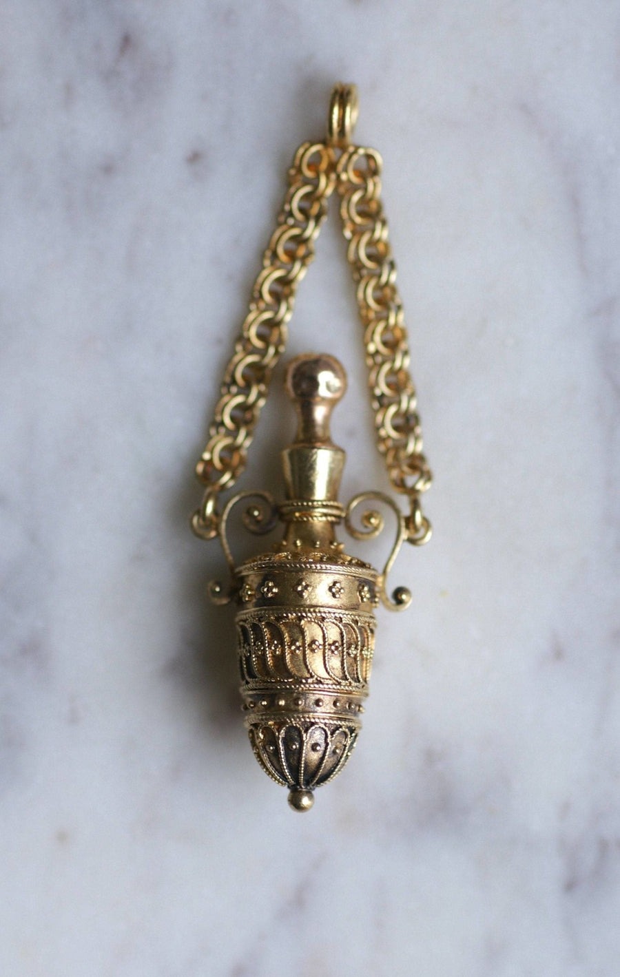 Gold amphora salt bottle pendant - Penelope Gallery