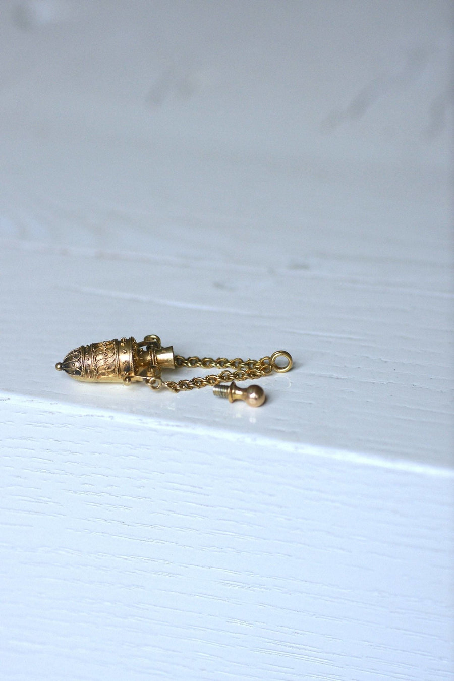 Gold amphora salt bottle pendant - Penelope Gallery