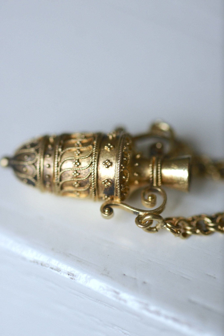 Gold amphora salt bottle pendant - Penelope Gallery