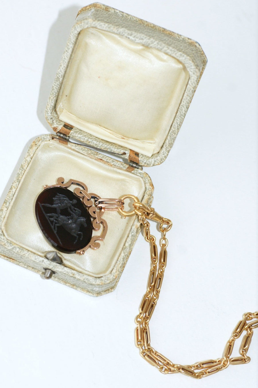 Swivel intaglio sardony pendant - Penelope Gallery