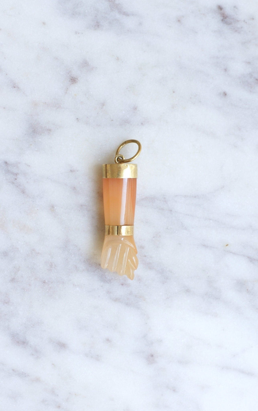 Figa's Hand Carnelian and Gold Pendant - Penelope Gallery