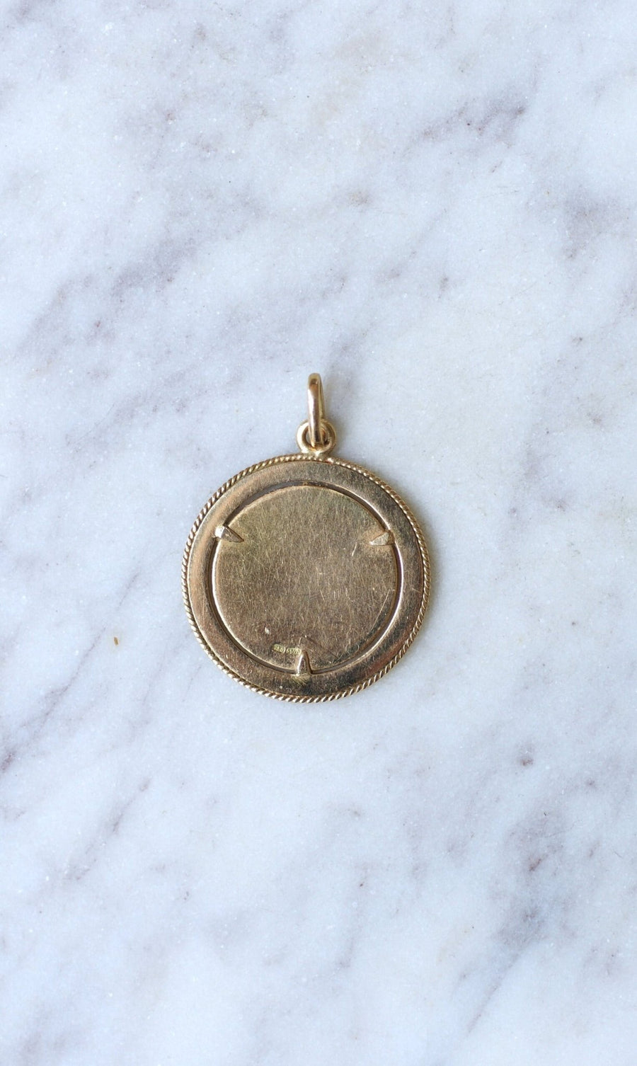 Aquarius astrological medal pendant, gold and enamel - Galerie Pénélope