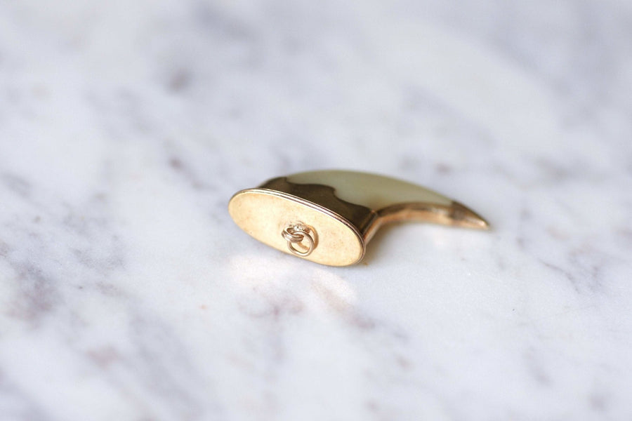 Tiger Claw Victorian Pendant on 9Kt Rose Gold - Galerie Pénélope