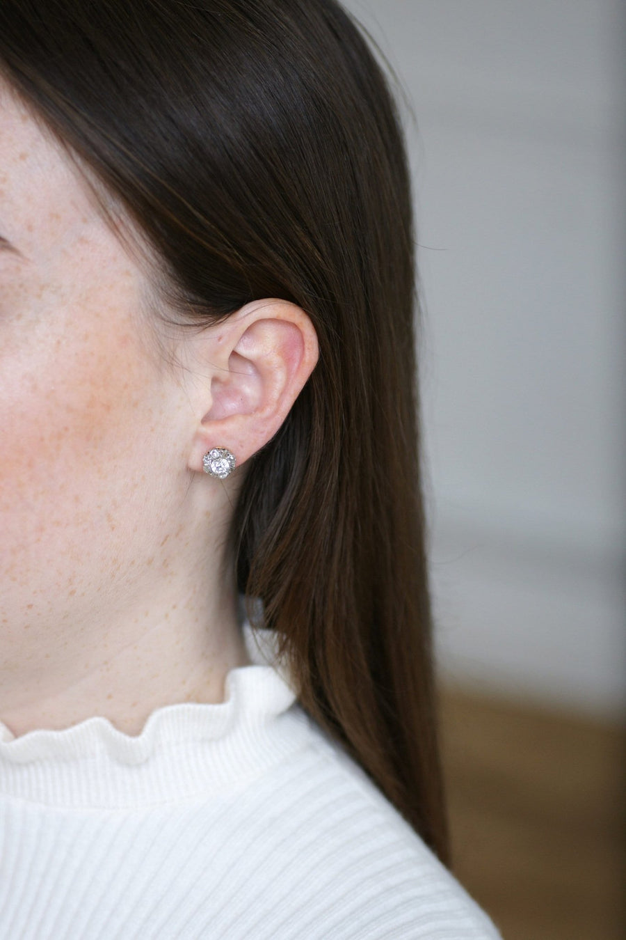 Daisy earrings diamonds 2,30 Cts - Galerie Pénélope