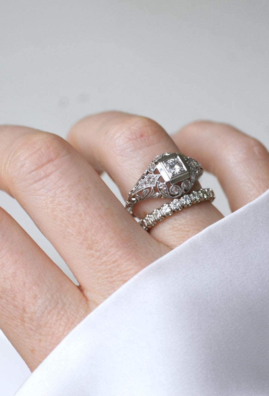 トゥールコンプリート ダイヤモンド 1.00Ct ホワイトゴールド マリッジリング
