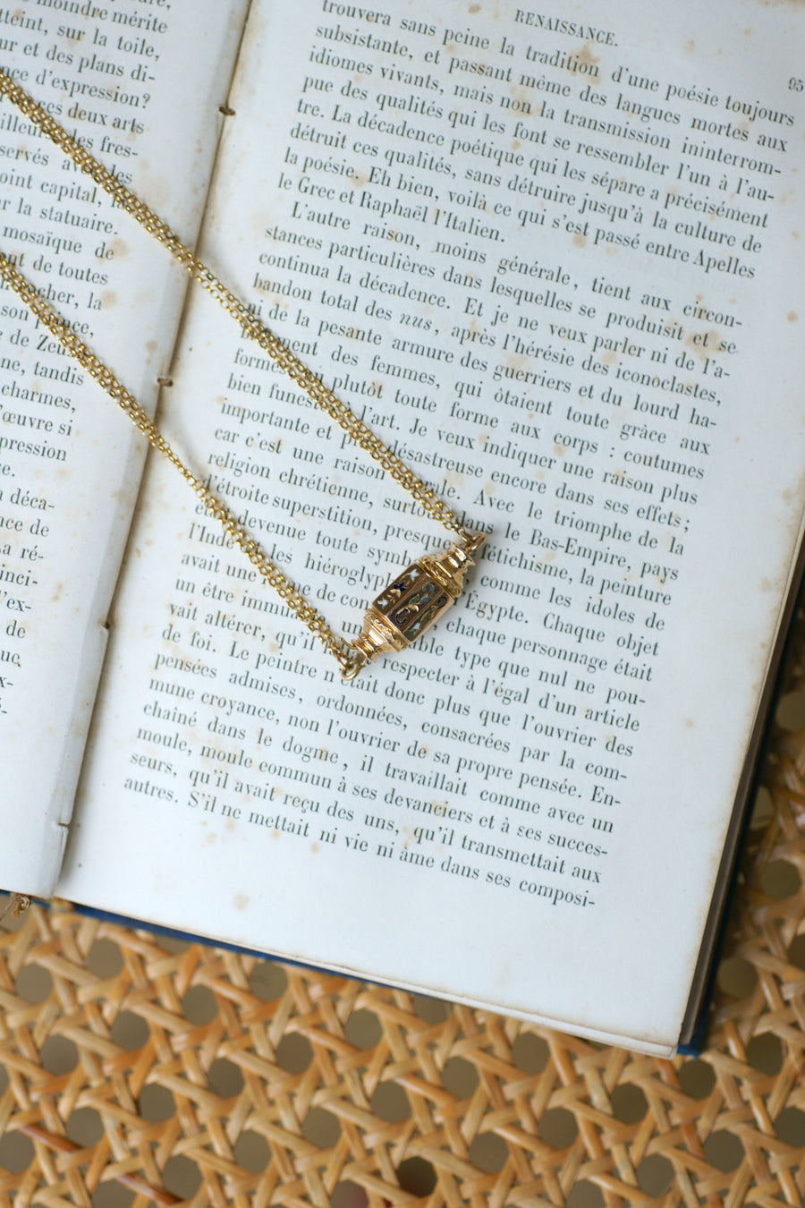 Collier Or Jaune Fermoir Barillet Emaillé - Galerie Pénélope