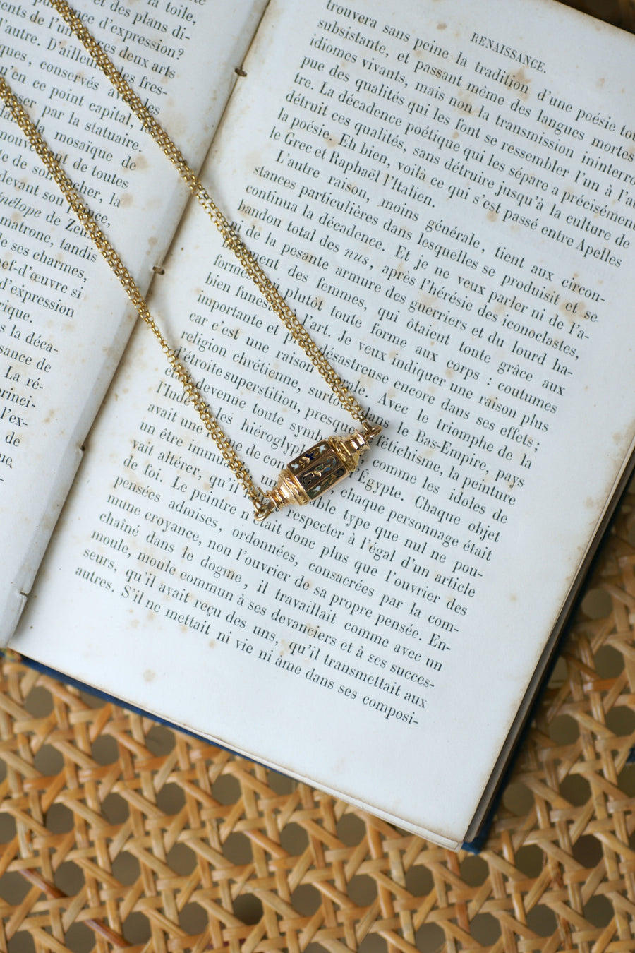 Collier Or Jaune Fermoir Barillet Emaillé - Galerie Pénélope