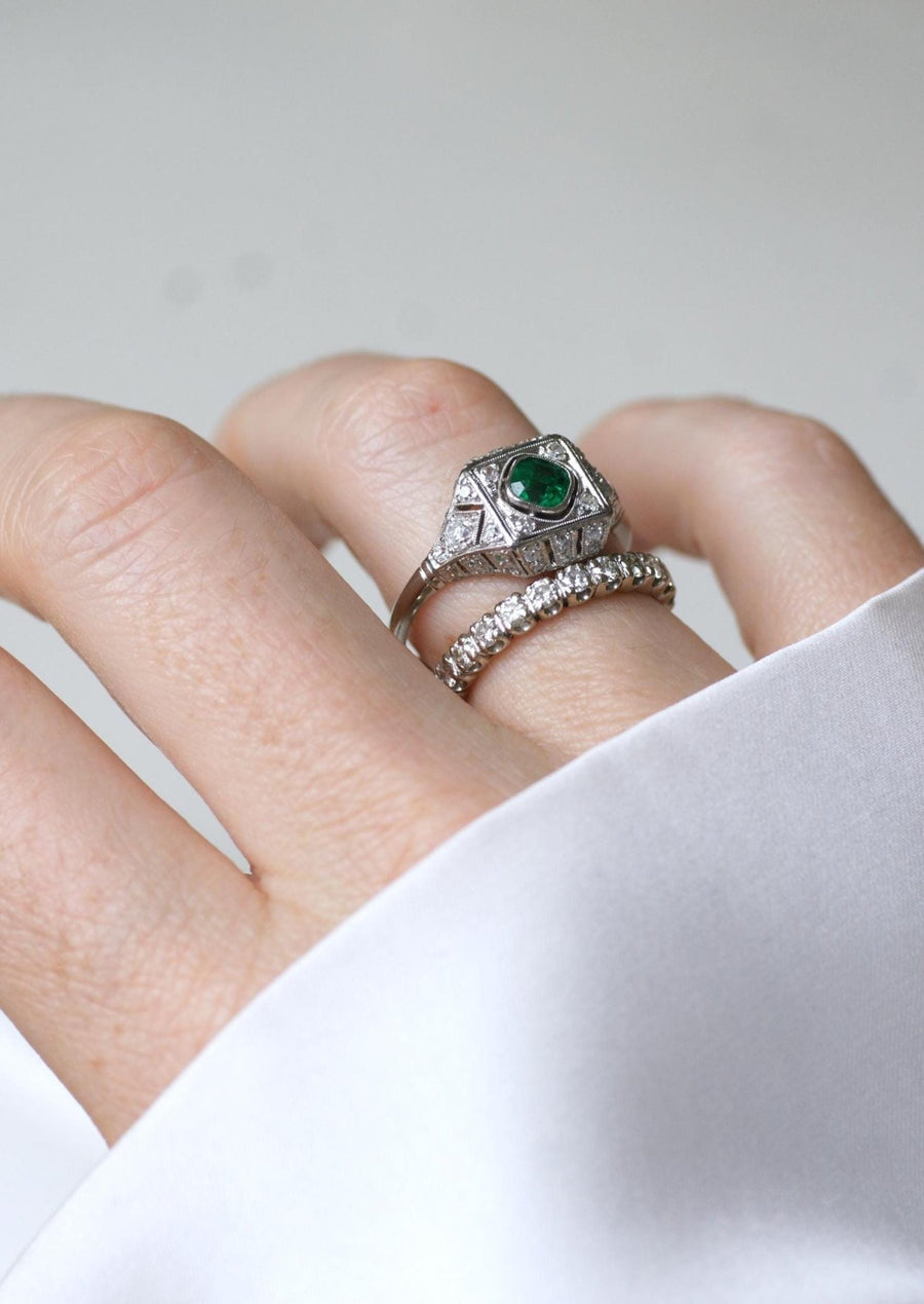 Alliance Tour Complet Diamants 1,00 Ct Or blanc - Galerie Pénélope