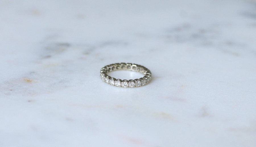 Alliance Tour Complet Diamants 1,00 Ct Or blanc - Galerie Pénélope