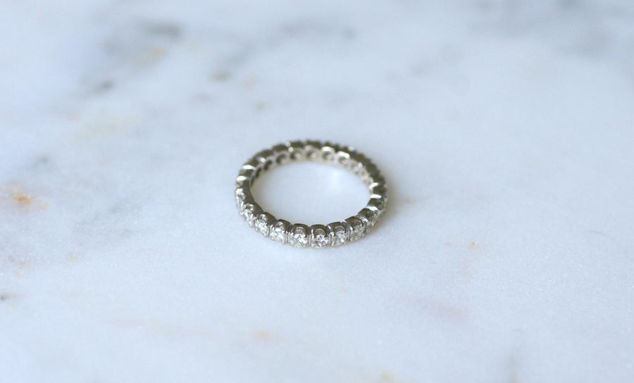 Alliance Tour Complet Diamants 1,00 Ct Or blanc - Galerie Pénélope