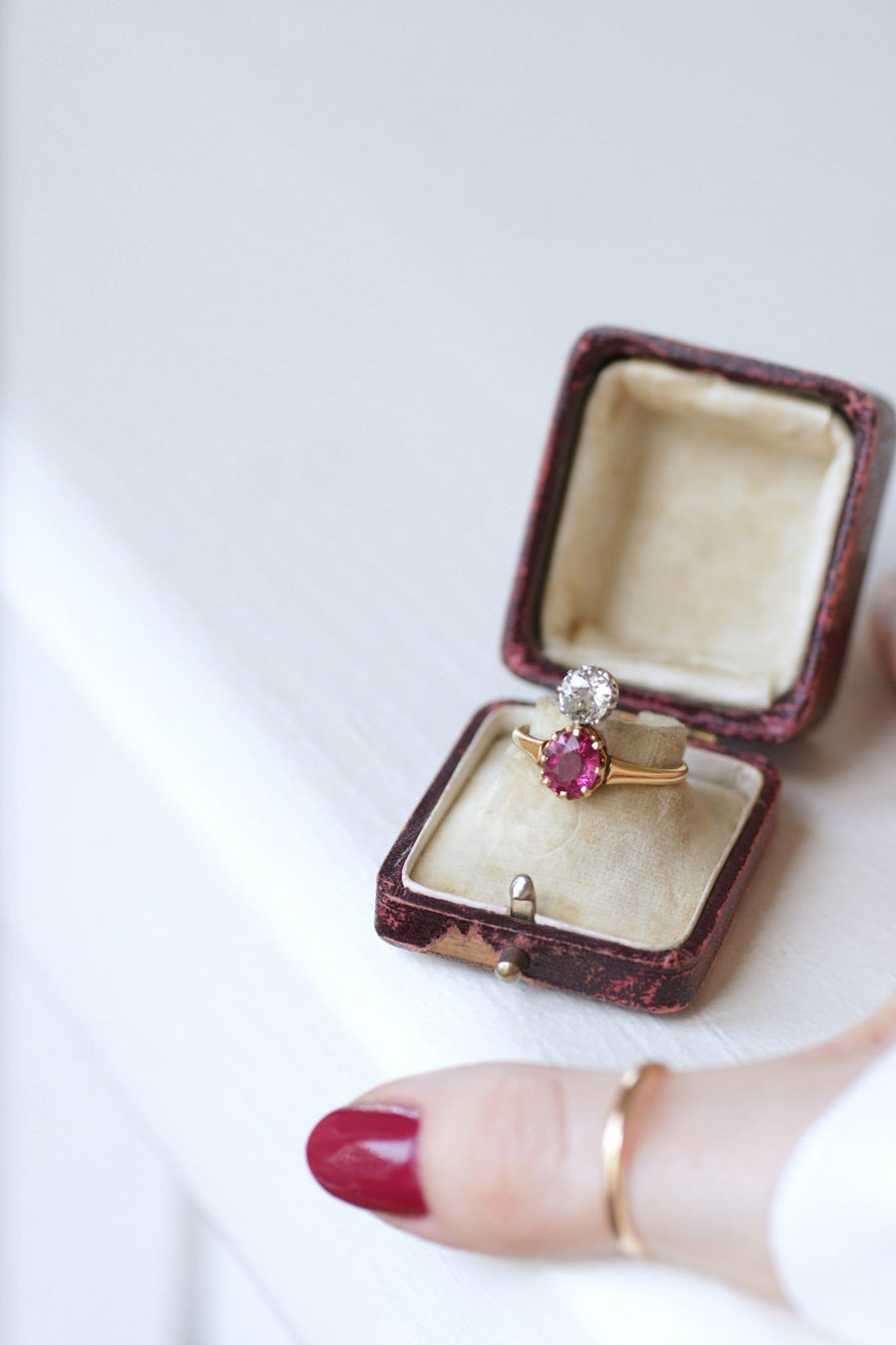 Bague aigrette diamant et tourmaline rose - Galerie Pénélope