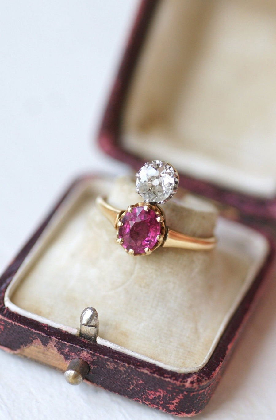 Bague aigrette diamant et tourmaline rose - Galerie Pénélope