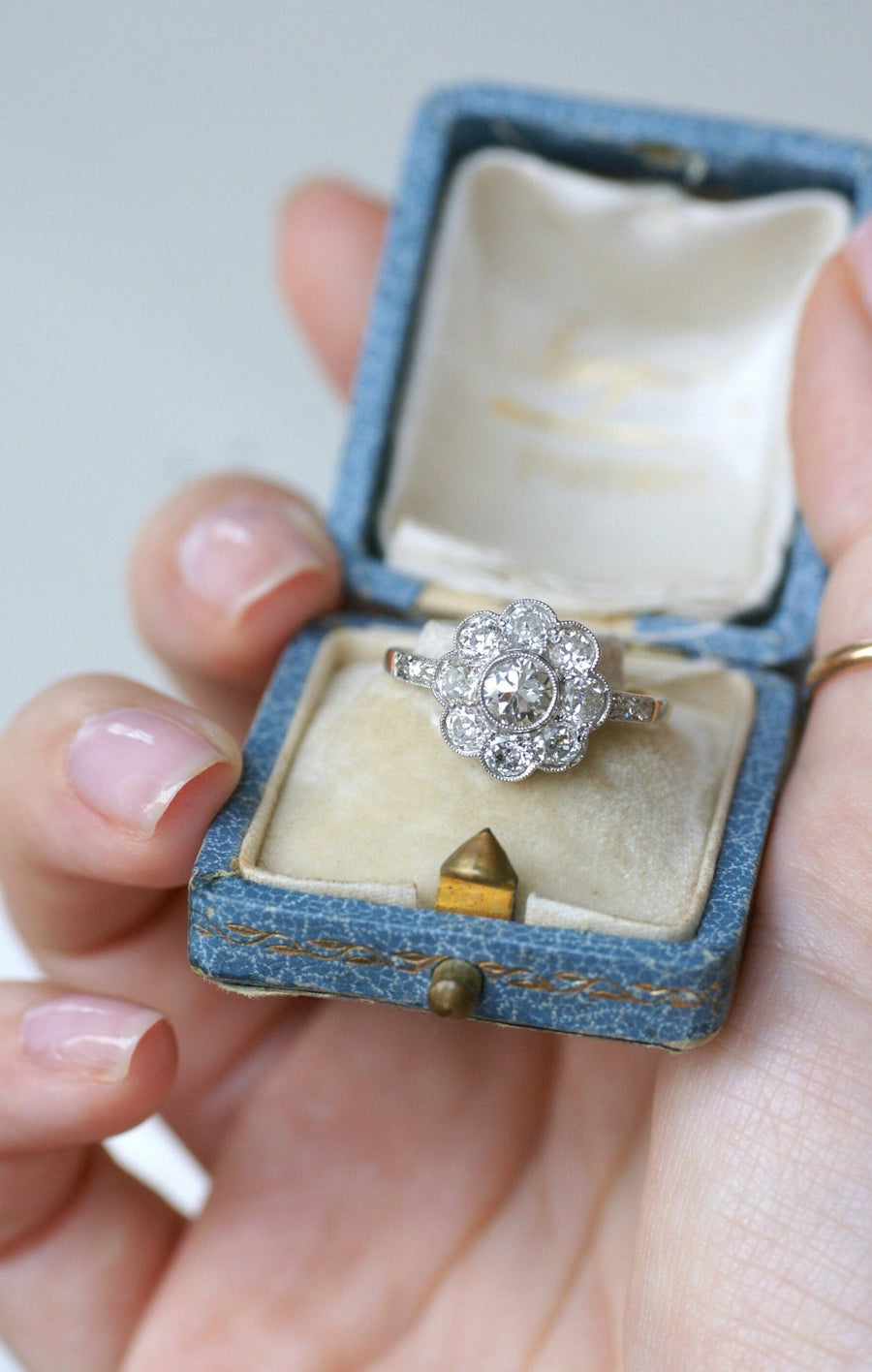 Bijoux Anciens Bague Fiancaille Ancienne Diamant Bague De