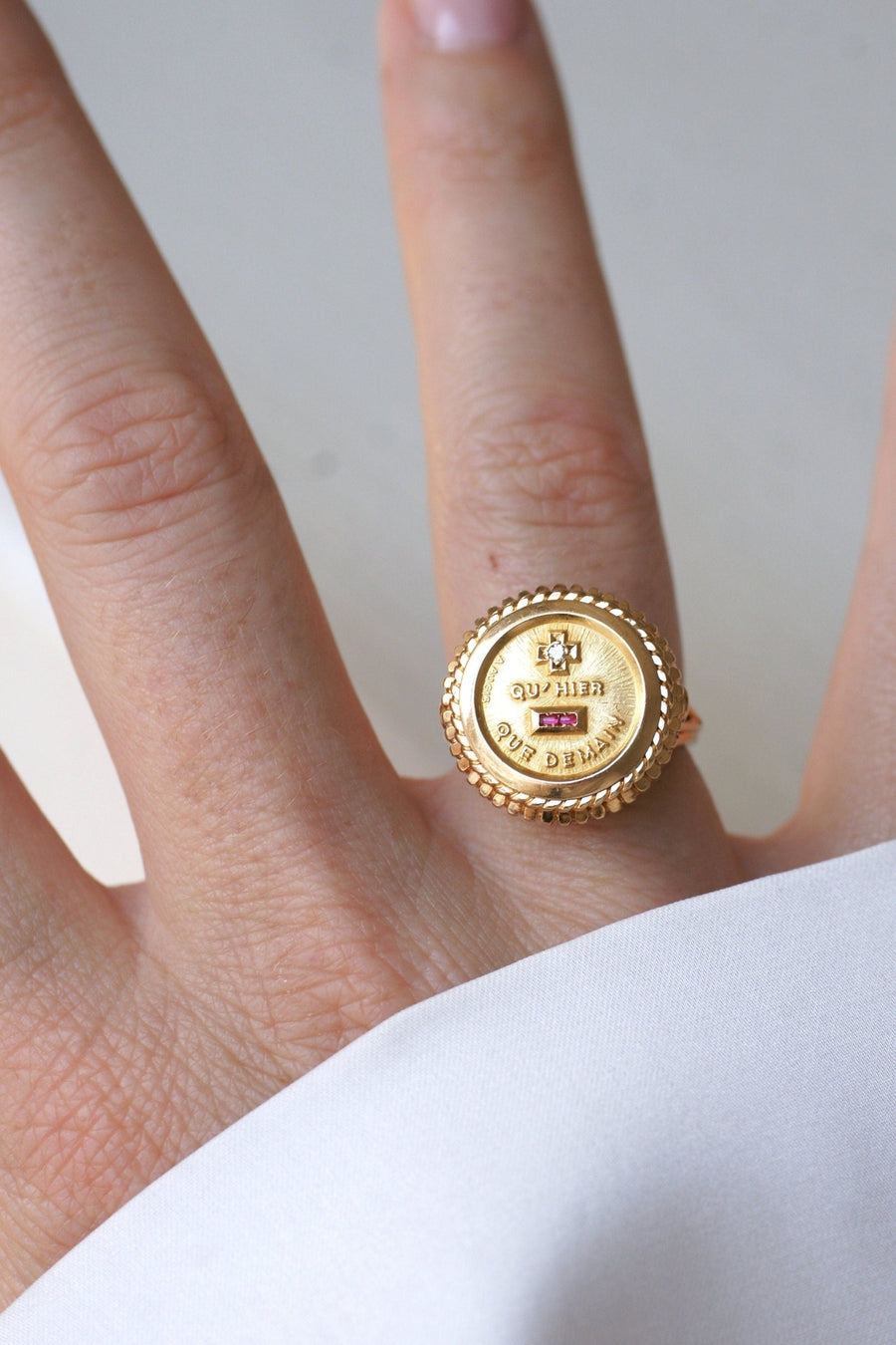 Bague Augis Vintage Or Jaune et Diamant T51 - Galerie Pénélope