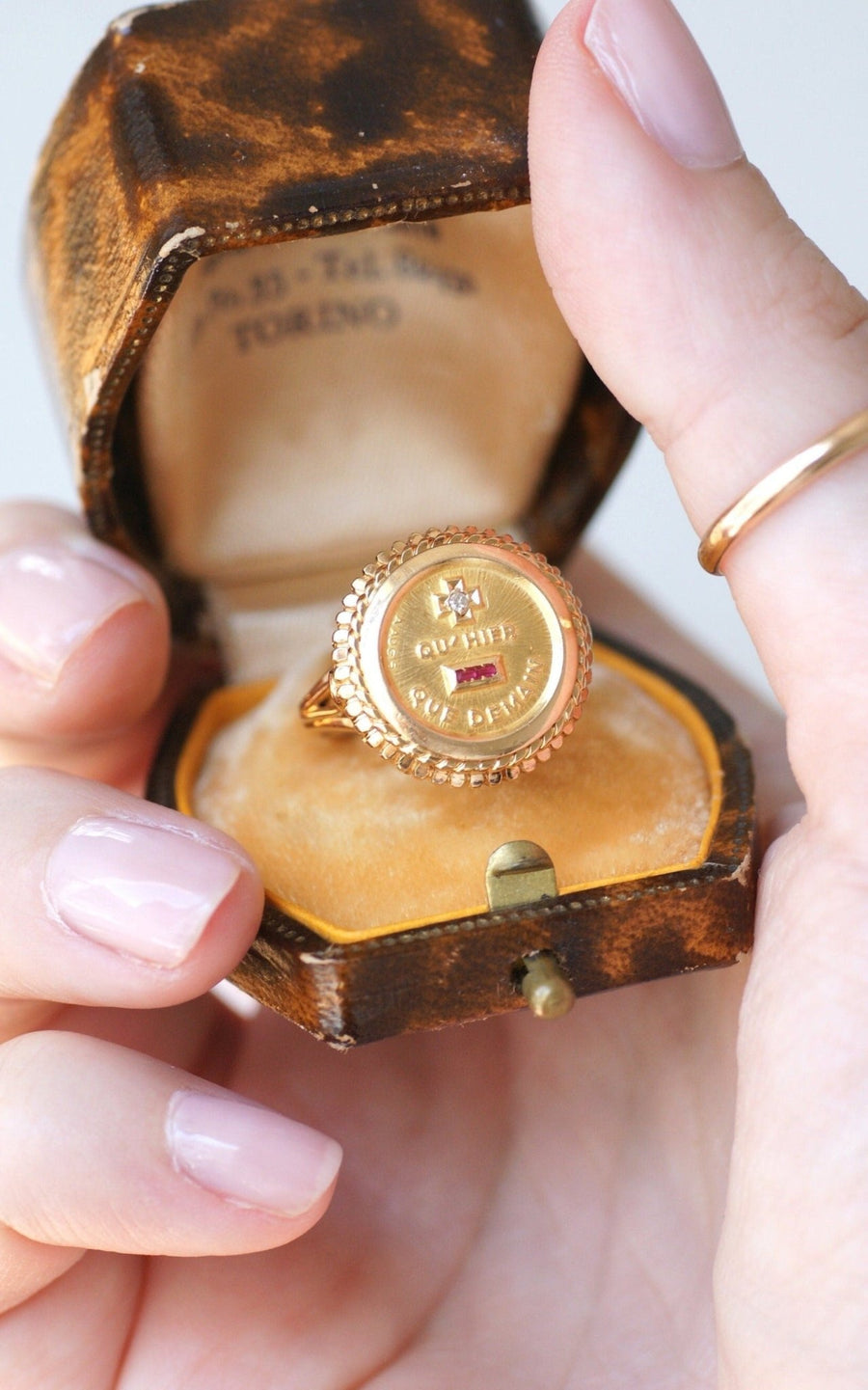 Bague Augis Vintage Or Jaune et Diamant T51 - Galerie Pénélope