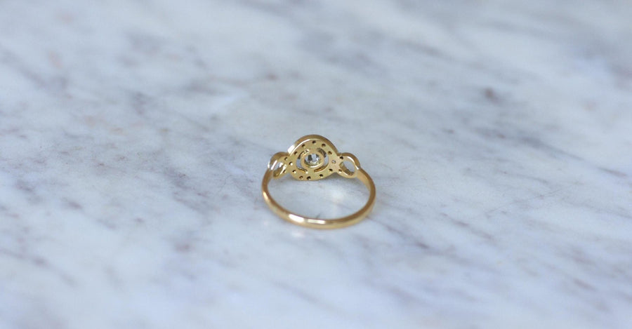 Bague Belle Epoque Infini Diamants sur Or et Platine - Galerie Pénélope
