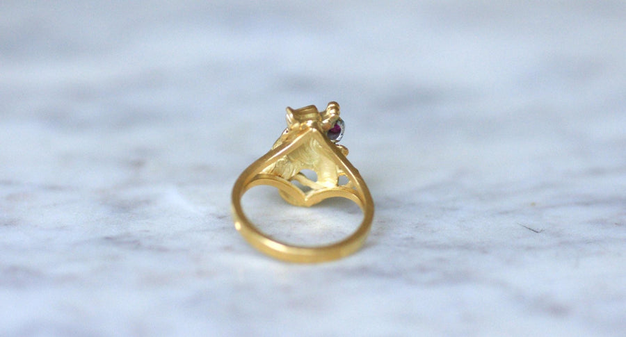 Bague Chimère Or Jaune et Rubis - Galerie Pénélope