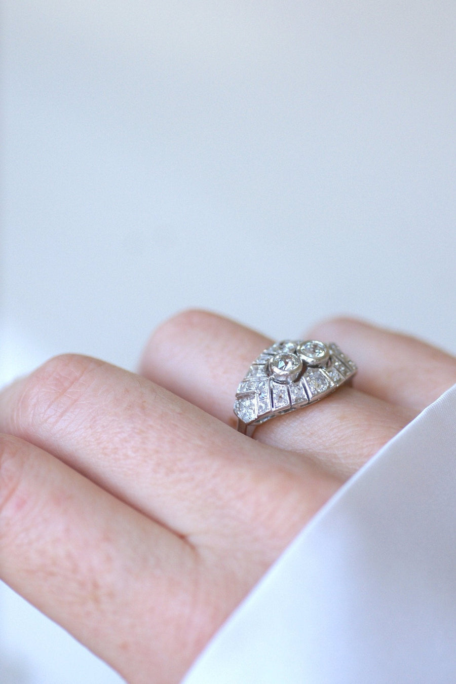 Bague Dome Art Déco Diamants Galerie Pénélope - Main Image