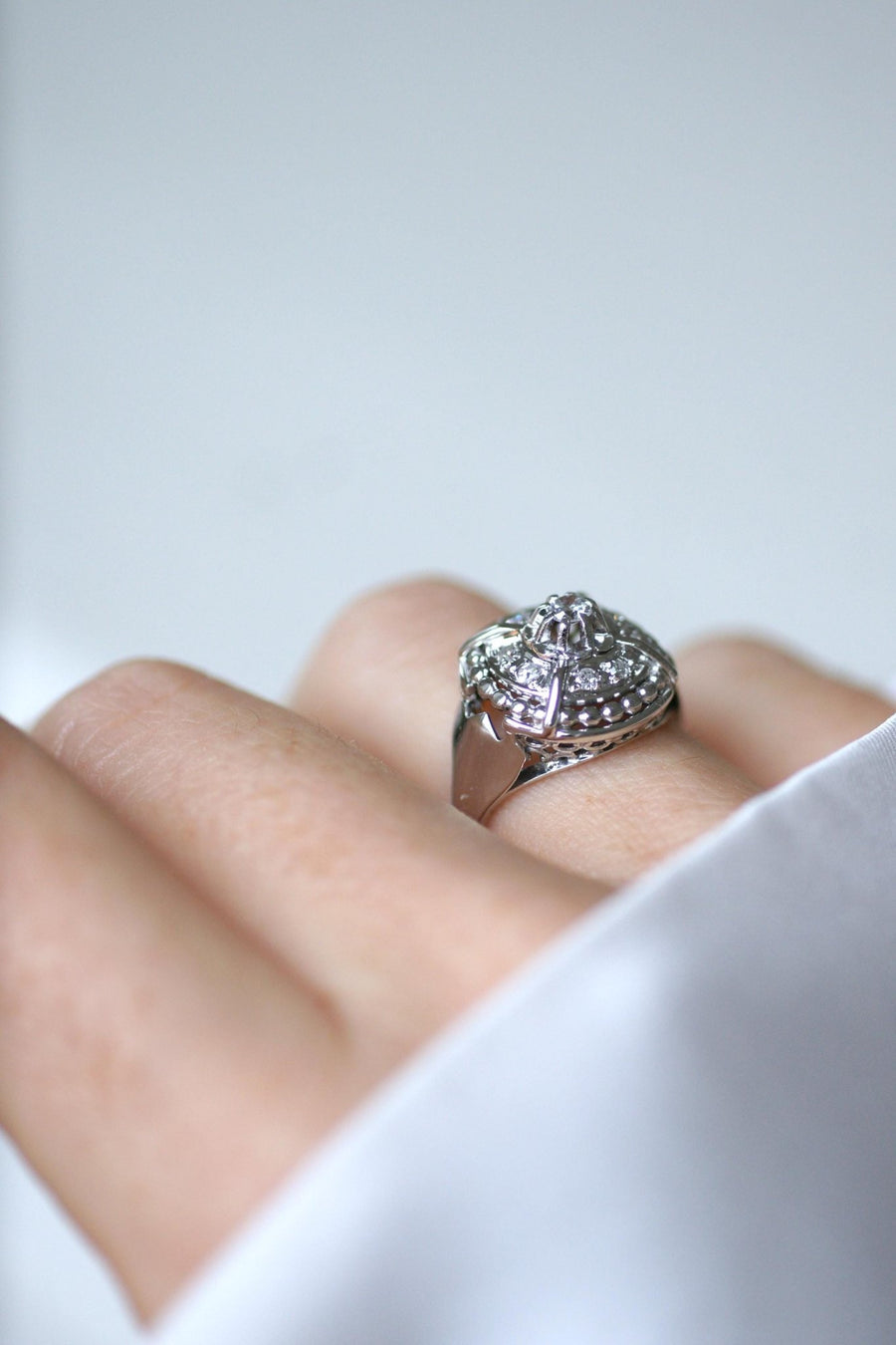 Bague Dôme Art Deco Diamants - Galerie Pénélope