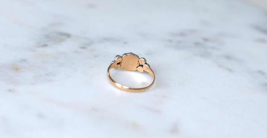 Bague Jarretière Ancienne Marguerite Diamants - Galerie Pénélope