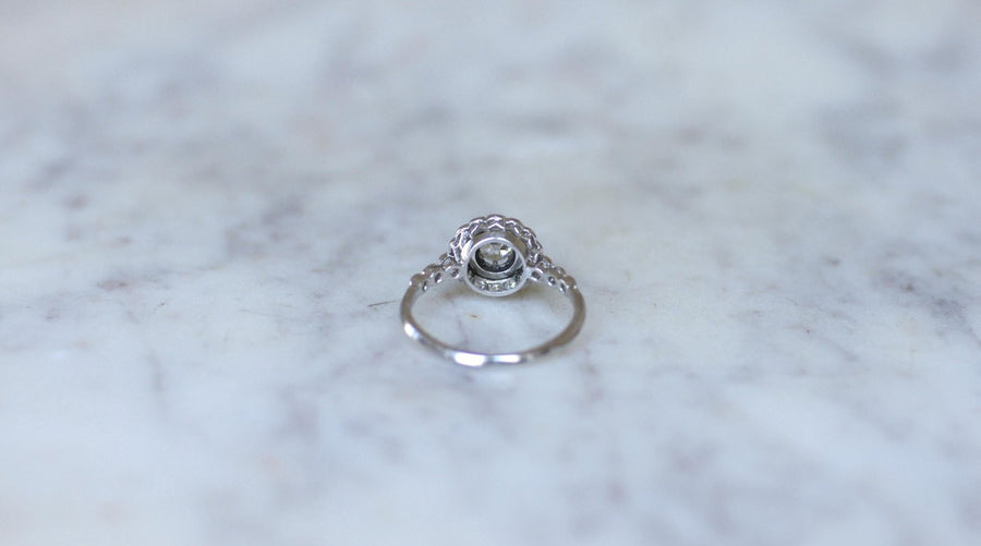 Bague Marguerite Art Deco Diamants sur Platine - Galerie Pénélope