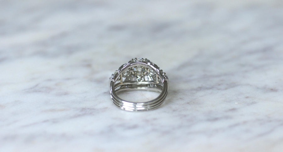 Bague Mauboussin Diamant Coussin 1.57 Cts sur Platine - Galerie Pénélope