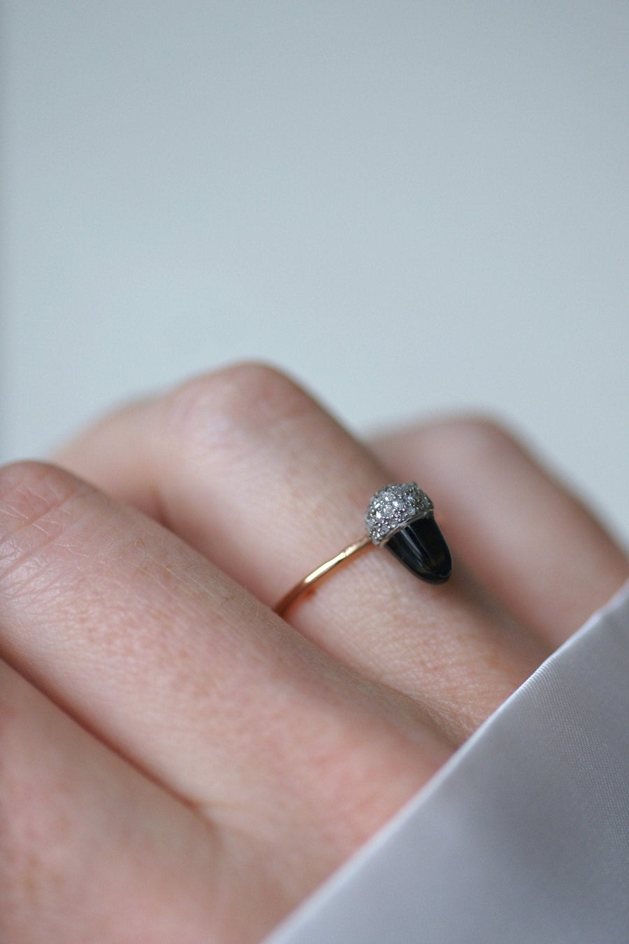 Bague Noisette Saphir et Diamants - Galerie Pénélope