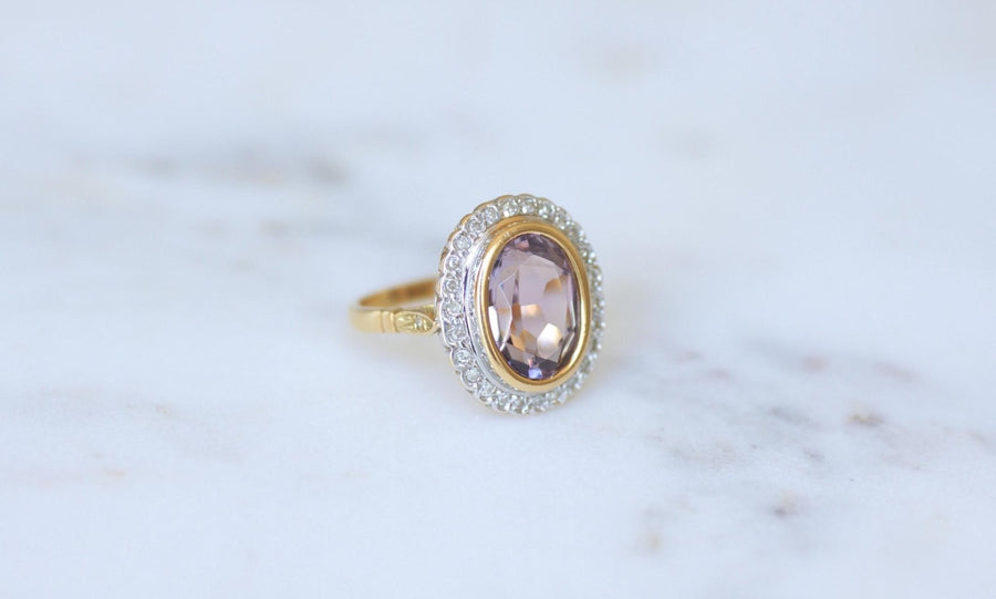 Bague Style Art Déco Améthyste et Diamants - Galerie Pénélope