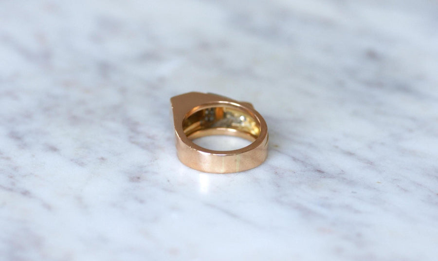 Bague Tank Asymétrique Diamants 1,20 Cts - Galerie Pénélope