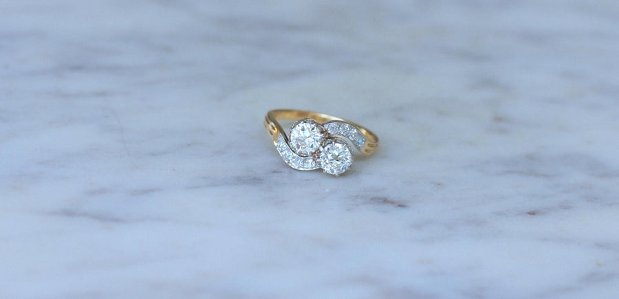 Bague Toi et Moi Diamants 1.25 Cts - Galerie Pénélope